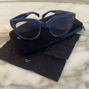⭐️Celine Translucent Blue Frames Glasses—Frame Only—GORGEOUS! Italy—Like New!